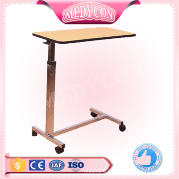 BDCB21 material Height adjustable 4 wheels over bed laptop tables hospital eating tables